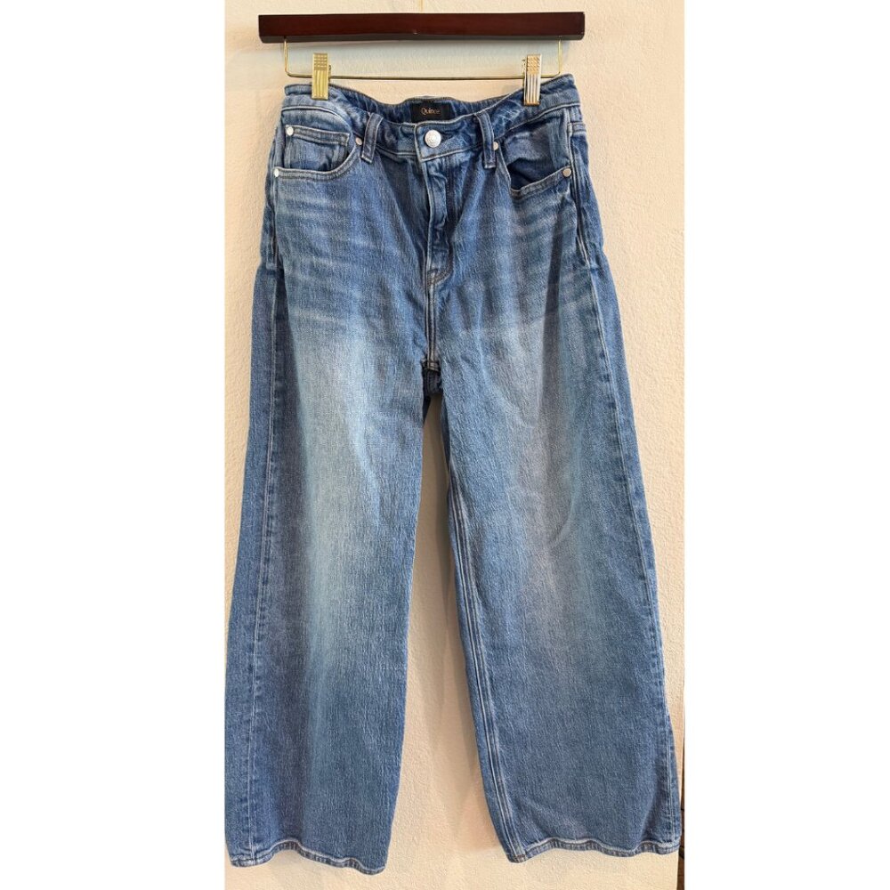 Quince High Rise Relaxed Straight Jeans Medium Wash Size 29